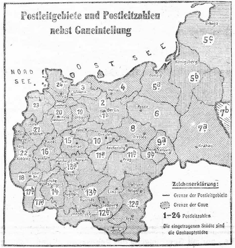 Postleitgebiete und Postleitzahlen nebst Gaueinteilung 1944.jpg