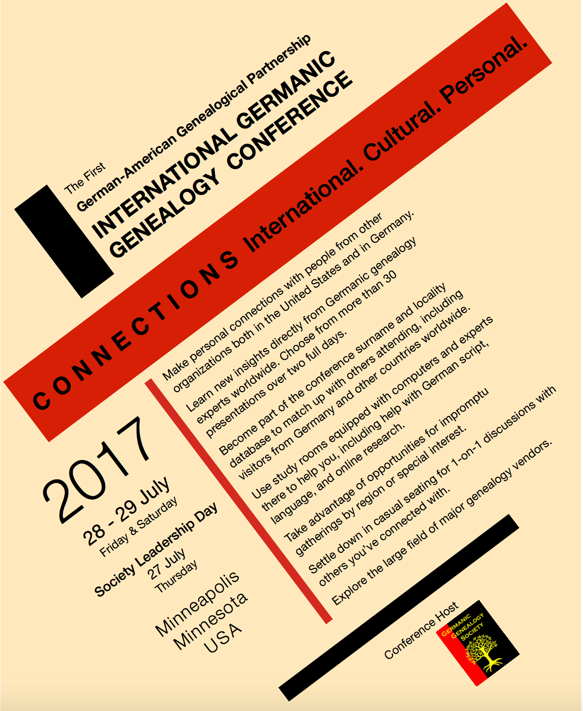 2017 International Germanic Genealogy Conference Flyer