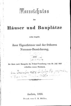 AC Haeuser u Bauplaetze 1858.djvu