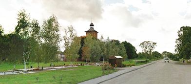 Ortsmitte von Wehlau, ehemalige Kreisstadt in Ostpreußen
