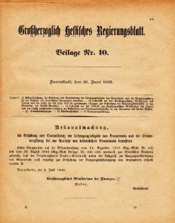 Grossherzogtum Hessen Regierungsblatt 1885.djvu