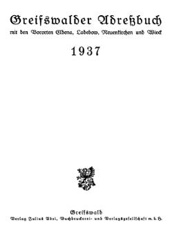 Adressbuch Greifswald 1937 Titel.djvu