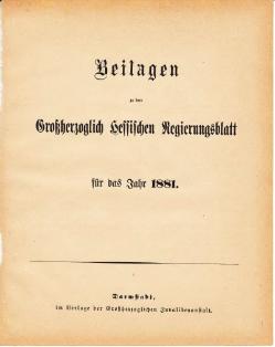 Grossherzoglich Hessisches Regierungsblatt 1881.djvu