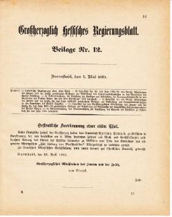 Grossherzoglich Hessisches Regierungsblatt 1881.djvu