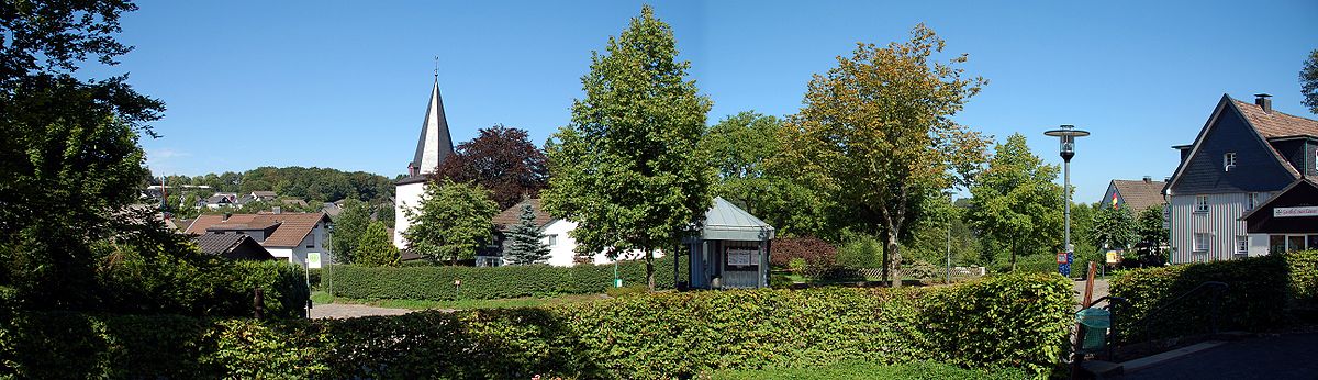 Ansicht auf die ev. Kirche in Marienhagen