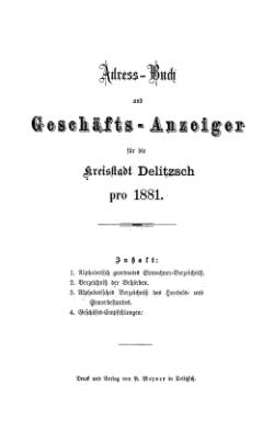Adressbuch Delitzsch 1881 Titel.djvu