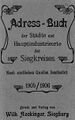 Adressbuch der Städte und Hauptindustrieorte des Siegkreises 1905-06 Vorderdeckel.jpg