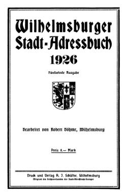 Adressbuch Wilhelmsburg 1926 Titel.djvu