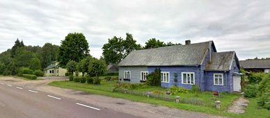 Häuser an der Schmalleningker Chaussee in Isztaggis, OT von Kallwehlen, Kreis Pogegen, Memelland, Ostpreußen