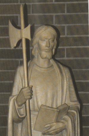 St Matthias Statue.gif