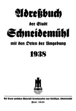 Adressbuch Schneidemühl 1938 Titel.djvu