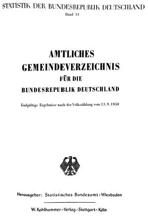 Amtliches Gemeindeverzeichnis 1950 Titel.djvu