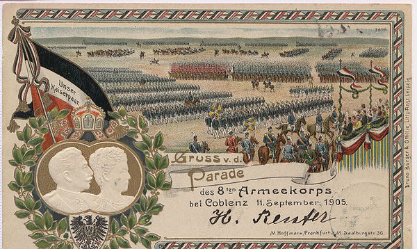 11.09.1905 Kaiserparade des VIII. A.K. in Koblenz