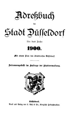 Adressbuch Düsseldorf 1900 Titel.djvu