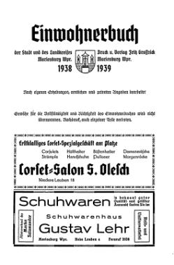 Adressbuch Marienburg 1938-39 Titel.djvu