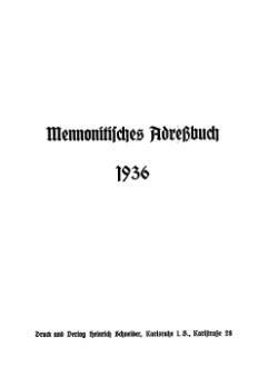 Mennonitisches Adressbuch 1936 Titel.djvu