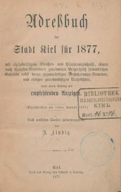 Adressbuch Kiel 1877 Titel.djvu