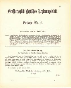 Grossherzogtum Hessen Regierungsblatt 1887.djvu