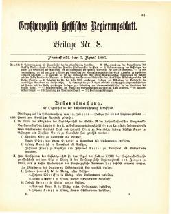 Grossherzogtum Hessen Regierungsblatt 1887.djvu