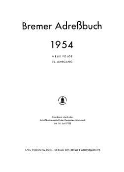 Adressbuch Bremen 1954 Titel.djvu