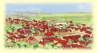 Zeichnung von der Stadt Pillkallen