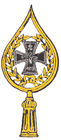 Eisernes Kreuz von 1870 als Spitze der Regimentsfahne