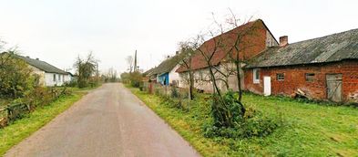 Dorfstraße in Puspern, Kreis Gumbinnen