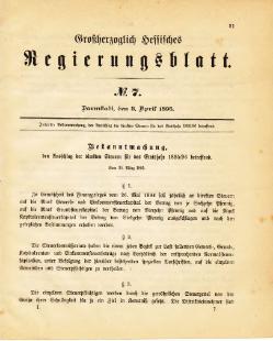 Grossherzoglich Hessisches Regierungsblatt 1895.djvu
