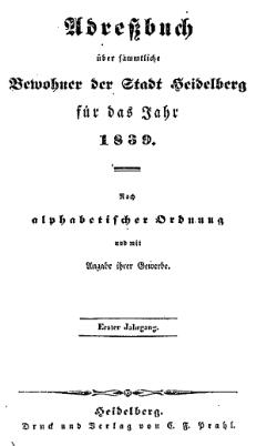 Adressbuch Heidelberg 1839 Titel.djvu