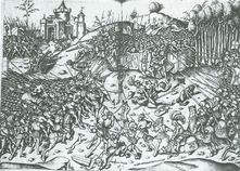 Oberpfalz: Schlacht von Wenzenbach, 12. September 1504, Landshuter Erbfolgekrieg. Die Schlacht von Wenzenbach (oder auch Schlacht von Schönberg oder Böhmenschlacht genannt) fand am 12. September 1504 im Zuge des Landshuter Erbfolgekrieges bei Wenzenbach in der Oberpfalz statt. Bei dieser Schlacht nahmen böhmische Söldner mit der Kriegstechnik der Hussiten teil. Diese wurden von frundsbergischen Landsknechten vernichtend geschlagen. Diese Schlacht bedeutete das Ende der hussitischen Kriegstechnik.