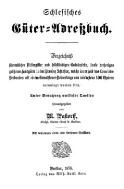 Güteradressbuch Schlesien 1876 Titel.djvu